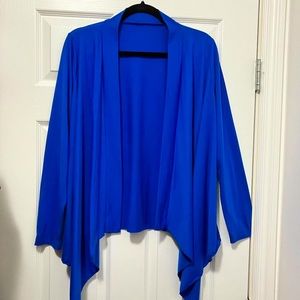 ⭐️2/$22⭐️ Royal blue open front cardigan, size Large